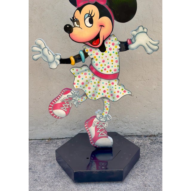 Walt Disney Life-Size Sculpture of Dancing Minnie Mouse on Wheeled Base For Sale - Image 10 of 10