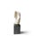 Late 20th Century Signed Alain Prevost Modernist Abstract Carved Stone Sculpture on Black Stone Base For Sale - Image 5 of 7