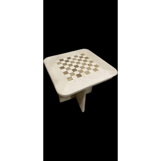 Mid 20th Century Italian Modernist Marble Game Table in the Style of Angelo Mangiarotti For Sale - Image 5 of 10