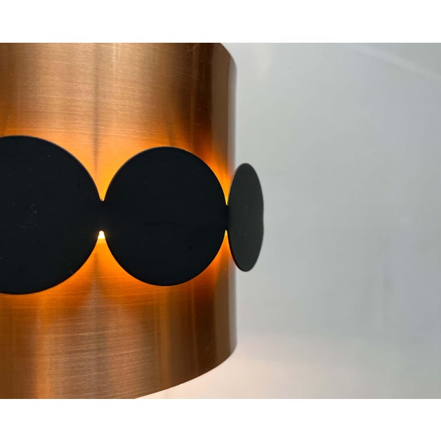 1960s Mid-Century Modern German Copper Pendant Lamp from Doria, 1960s For Sale - Image 5 of 18