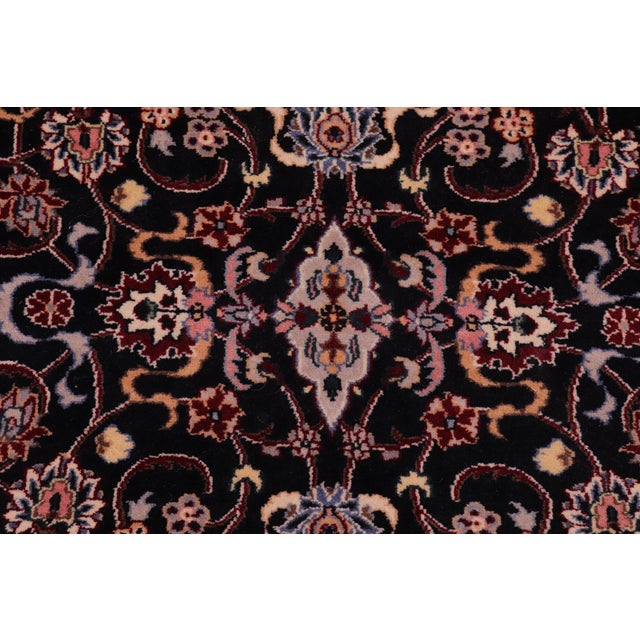 Shabby Chic 1990's Pak-Persian Black/Gray Wool Rug - 3'0'' X 5'1'' For Sale In New York - Image 6 of 9