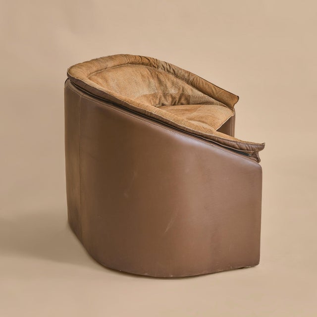 1970s Italian Leather Sofa by Redwall for Borbonese & Rossi di Albizzate, 1970s For Sale - Image 5 of 13