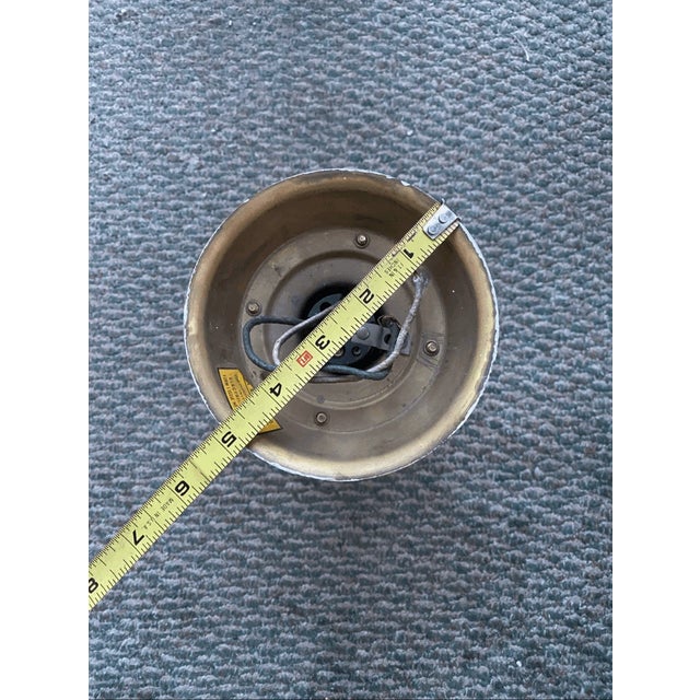 Gold Vintage Mid Century Modern Style Berry Disign Frosted Glass Ceiling Mount Light For Sale - Image 8 of 8