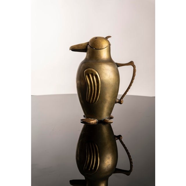 French Art Deco Zoomorphic Jug Penguin in Brass, 1930 For Sale - Image 15 of 18