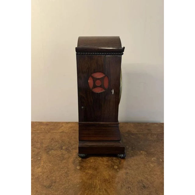 Hollywood Regency Antique Regency Rosewood Inlaid Bracket Clock, 1830 For Sale - Image 3 of 9