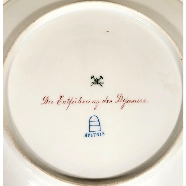 Superb 19th C Austrian Hand Painted & Gilt Mythological Royal Vienna Porcelain Plate For Sale - Image 4 of 9