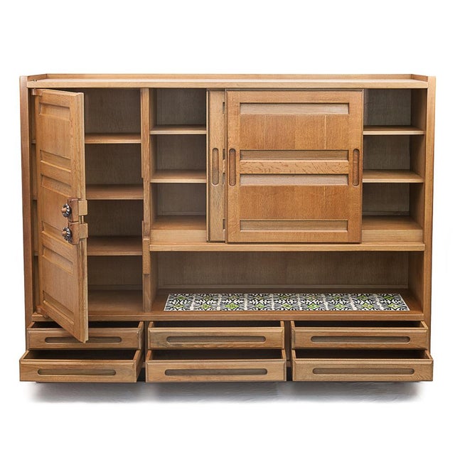 Brown Cabinet by Guillerme Et Chambron, 1950s For Sale - Image 8 of 18