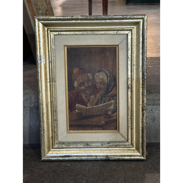 Torquato De Vita, Elderly People, Oil on Panel, 1900 For Sale - Image 4 of 7