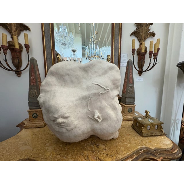 Abstract Mid 20th Century Surrealist Ceramic Face Sculpture For Sale - Image 3 of 10