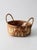 Vintage Handmade Floral Raffia Basket With Braided Handles For Sale - Image 4 of 13