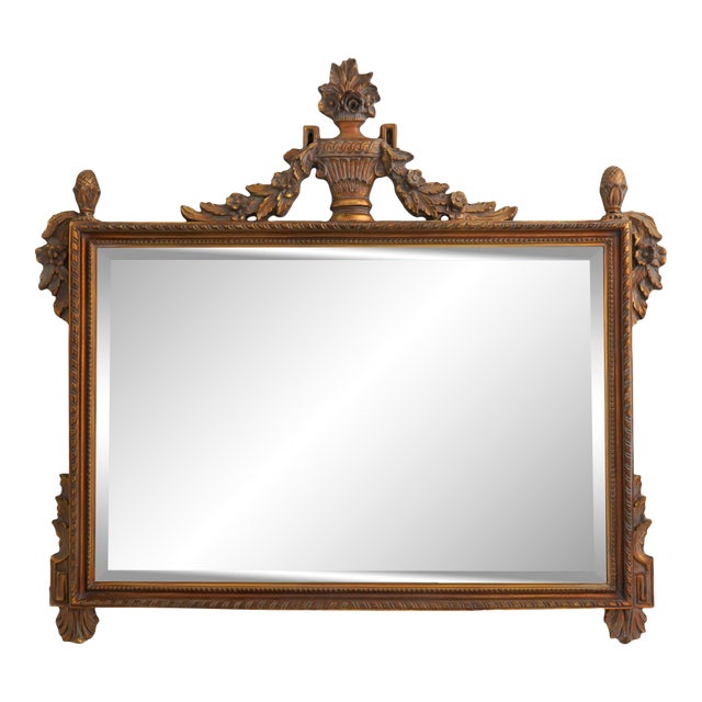 Uttermost Urn Designed Gold Frame French Style Mirror For Sale
