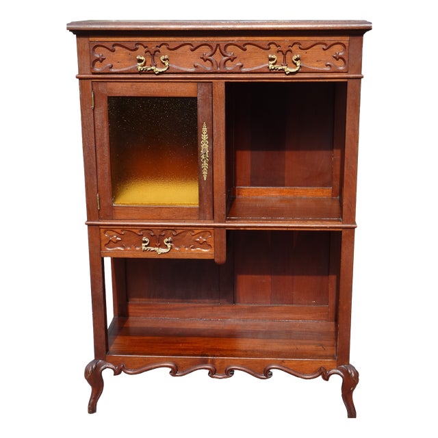 Art Nouveau Small Cabinet Display with Glass, 1920s For Sale