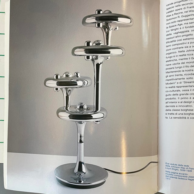 German Space Age Chromed Steel Table Lamp by Nagel, 1970s For Sale - Image 15 of 17