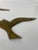 Pair of Brass Birds Wall Sculpture Hangings For Sale - Image 4 of 5