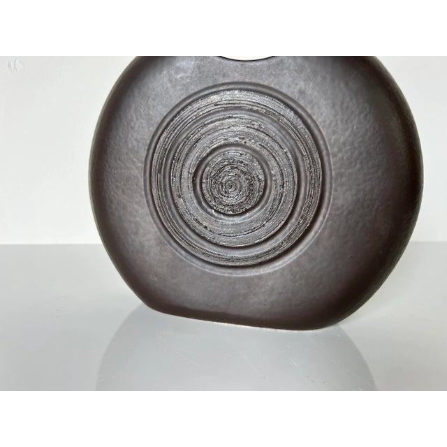 Vintage Italian Brown Matte Glaze Decorative Vase/ Sold For Sale In Miami - Image 6 of 12