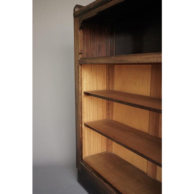 Wood Art Deco Amsterdam School Bookcase, 1930s For Sale - Image 7 of 18