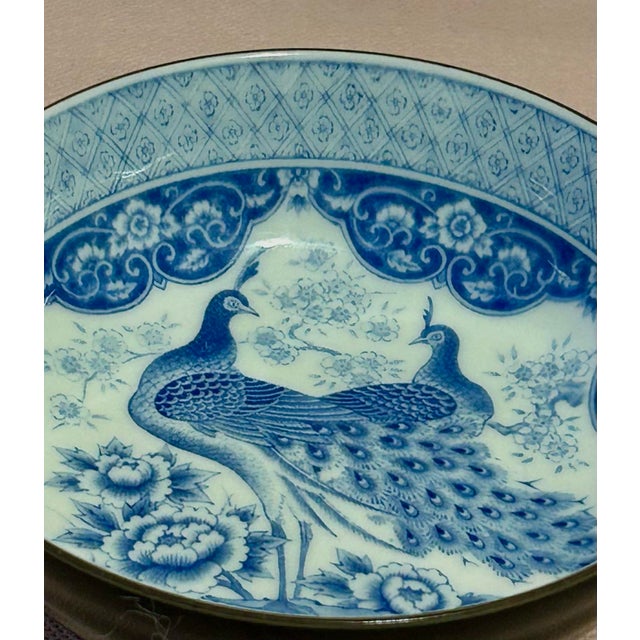 Early 20th Century Antique Japanese Peacock Bowl For Sale - Image 5 of 10