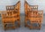 This exquisite pair of Brighton Pavilion-style armchairs with intricate bamboo fretwork, gracefully curved arms, and a...