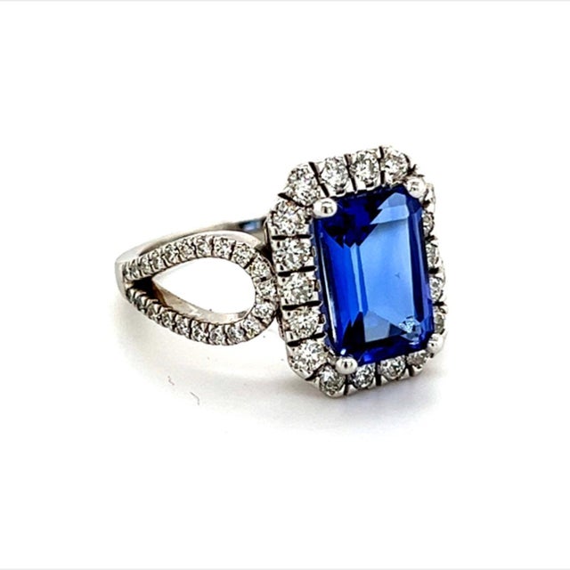 Natural Tanzanite Diamond Ring 14k Gold 5.08 TCW 5.52g Certified For Sale - Image 9 of 11