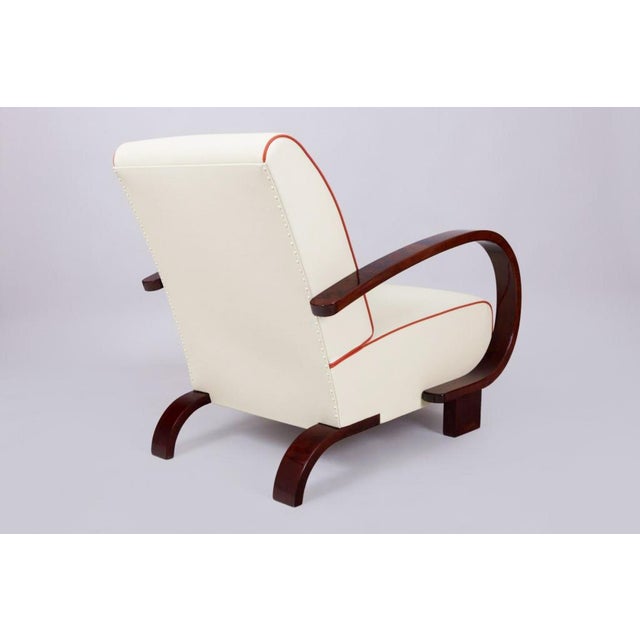 Czech Art Deco Walnut Armchairs, 1930s For Sale - Image 6 of 9