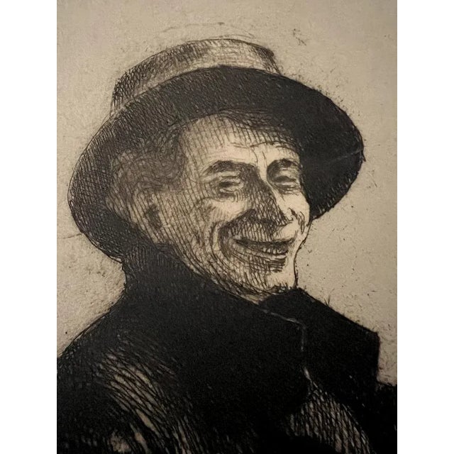 1900 - 1909 François De Herrain, Old Woman in Church, Etching For Sale - Image 5 of 10