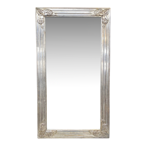 French Art Nouveau Silver Gilt Wall Mirror