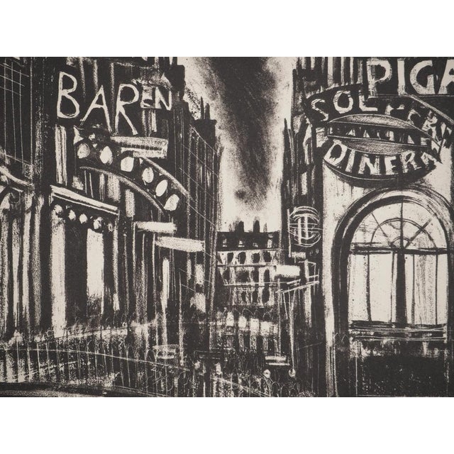 Jean Gabriel Daragnes, Place Pigalle, Original Signed Lithograph For Sale - Image 4 of 6