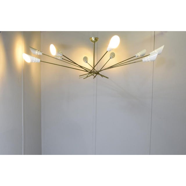 Shangai Chandelier in the style of Stilnovo, 1960s For Sale - Image 10 of 11