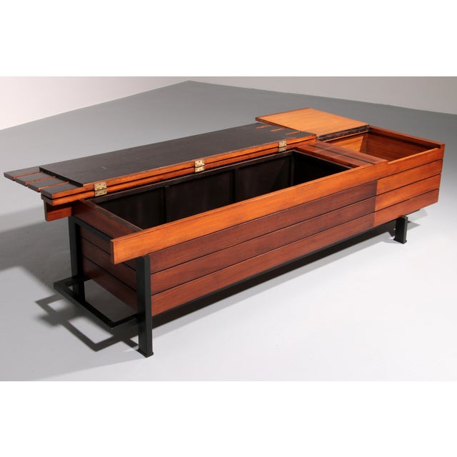 Vintage Wooden Bench with Storage, 1960 For Sale - Image 3 of 16