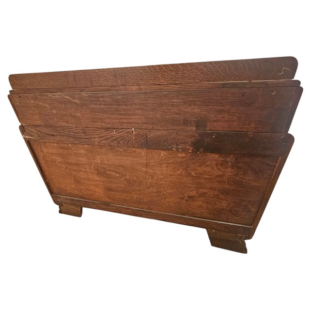 Wood 1940s English Oak Art Deco Sideboard For Sale - Image 7 of 10