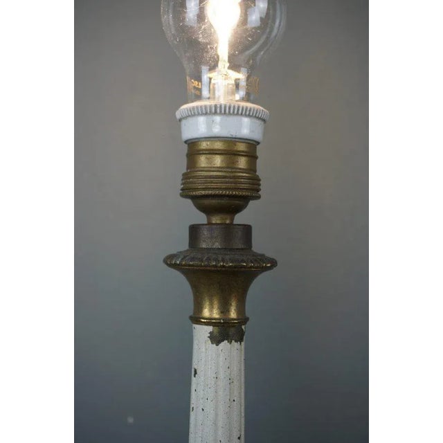 Antique Columnar Table Lamp For Sale - Image 3 of 11