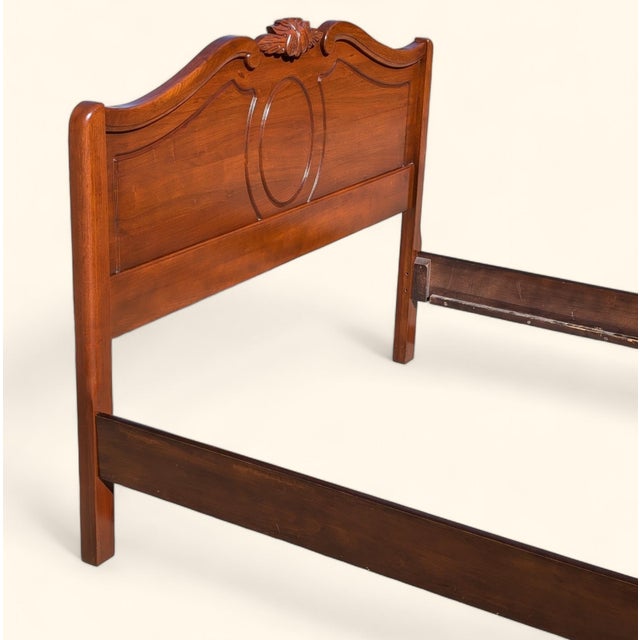 Antique Abernathy Walnut Full-Size Bed Frame in Victorian Style For Sale - Image 10 of 11