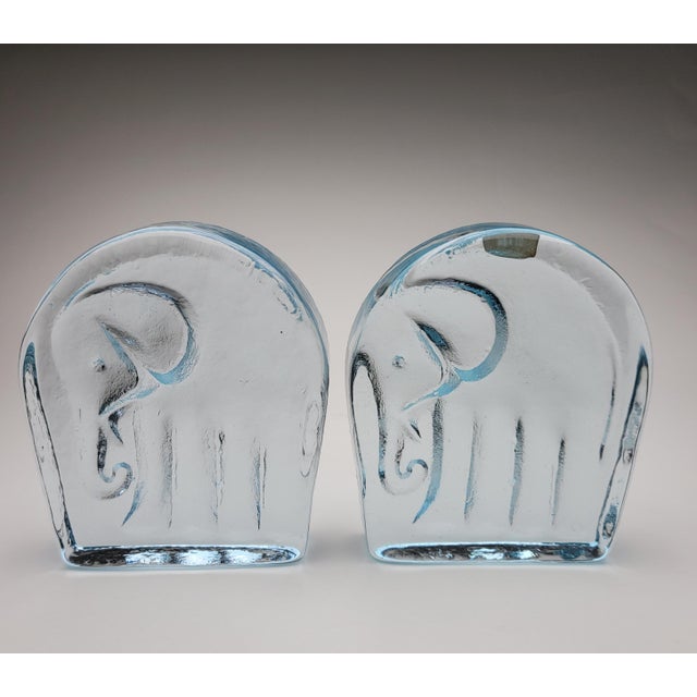 Mid-Century Modern Mid Century Blenko Bookends /Pair For Sale - Image 3 of 16