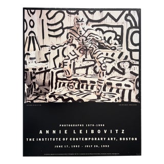 Annie Leibovitz Exhibition Poster with Keith Haring, 1990s For Sale