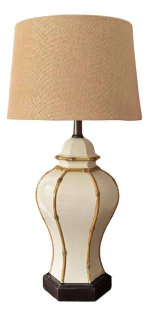 Vintage Frederick Cooper Bamboo Motif Ginger Jar Lamp