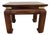Mid 20th Century Ming Style Wood End Table With Brass Accents For Sale