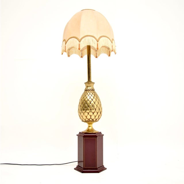 Vintage French Brass Table Lamp, 1970s For Sale - Image 9 of 9