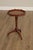 High Quality Vintage Mahogany Candlestand or Side Table with Scalloped Edges and Parquetry Top
