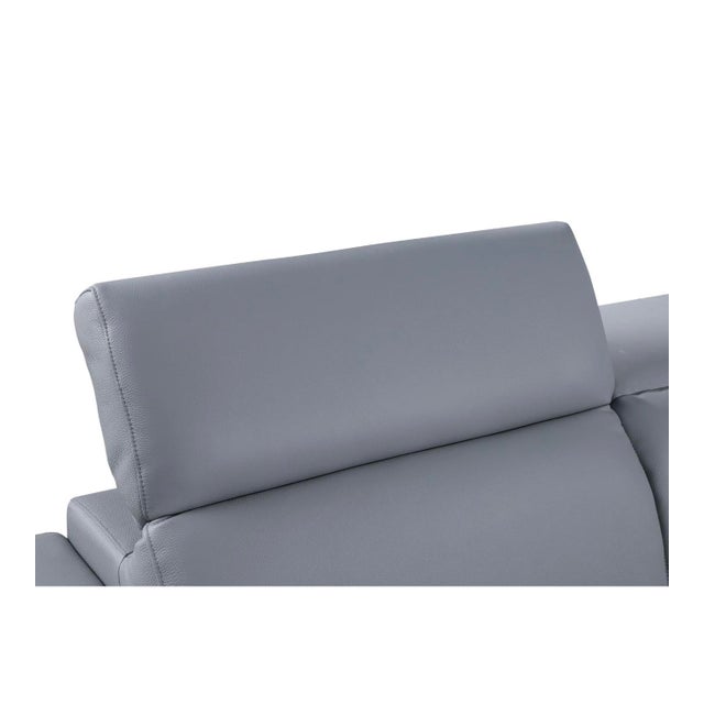 Casa Milano Favo Light Blue Leather Match Sectional Sofa For Sale - Image 4 of 5