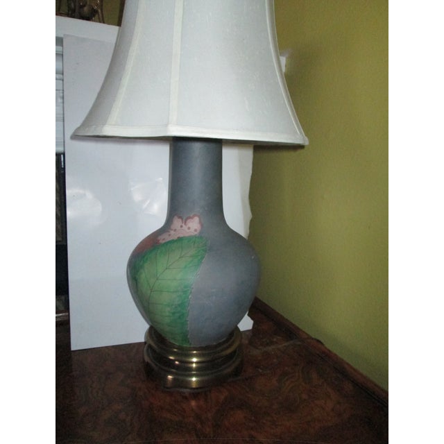 Army Green Chapman Vintage Hand Waxed Luxury Table Lamp Without Shade For Sale - Image 8 of 12