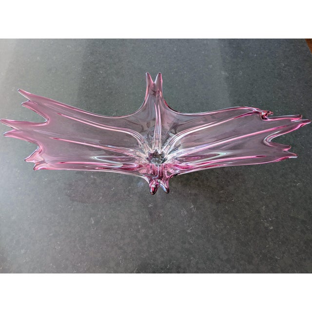 Mid-Century Modern Exceptional Sommerso Murano Glass Centerpiece Bowl For Sale - Image 3 of 9