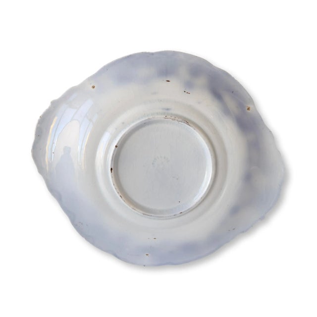 C. 1880s English Flow Blue Sauce Tureen W/Tray For Sale - Image 4 of 5