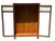Wood Antique Oak Larkin Bookcase / China Cabinet With Green Slag Glass Doors For Sale - Image 7 of 12