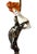 Vintage Mid-Century Hand-Painted Porcelain Lady Figural 26" Table Lamp with Porcelain Figural Finial Striking vintage...