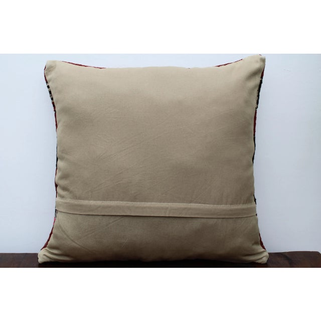 Turkish Kilim Decorative Pillow Cover - 16"x16.5" For Sale - Image 10 of 11