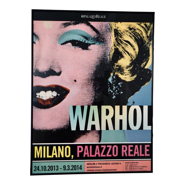 Framed Andy Warhol Palazzo Reale Milano Exhibition Poster, 2013–2014 For Sale