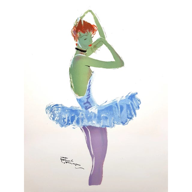 Domergue - The Dancer - Original Lithograph 1956 For Sale - Image 6 of 6