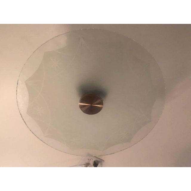 Art Deco Swedish Art Deco Glass Flush Pendant For Sale - Image 3 of 8