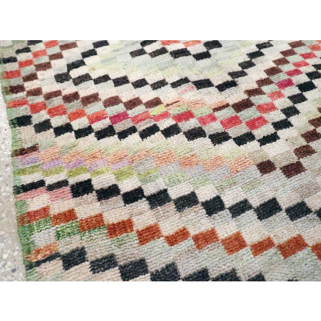 Mid 20th Century Galerie Shabab Collection Mid-20th Century Turkish Art Deco Style Anatolian Rug For Sale - Image 5 of 10