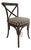 Bent Wood Cross Back Dining Chair With Caned Seat and Cushion For Sale